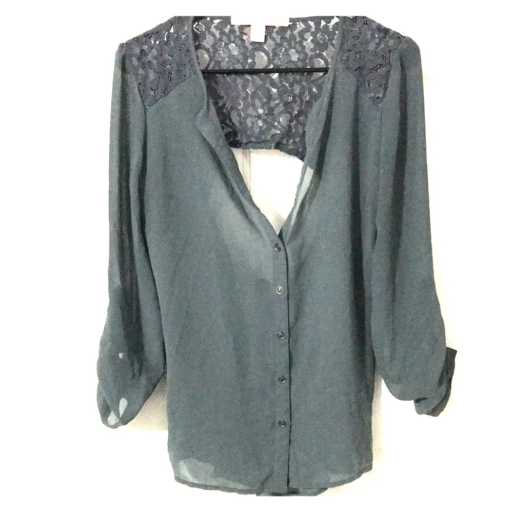 Open back blouse